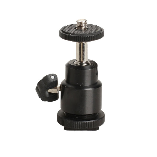 STUDIOMATE SM46 Mini Ballhead Camera Mount with Hotshoe and  1/4" Screw Mount for Tripod 360 Swivel