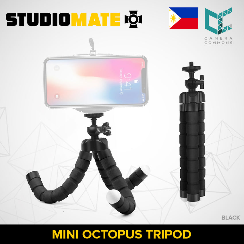 STUDIOMATE Mini Octopus Tripod Flexible Sponge for Digital Camera, Mobile Phone, Smartphone, Tablet, Kindle