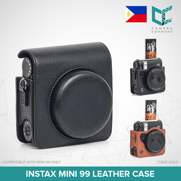 Leather Case Bag Cover Plain Colors for Fujifilm Instax Mini 99 Instant Film Camera PU-Leather