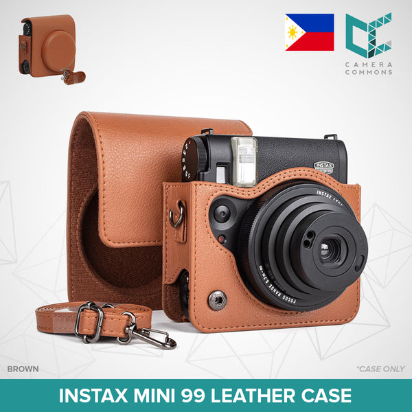 Leather Case Bag Cover Plain Colors for Fujifilm Instax Mini 99 Instant Film Camera PU-Leather