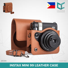 Leather Case Bag Cover Plain Colors for Fujifilm Instax Mini 99 Instant Film Camera PU-Leather