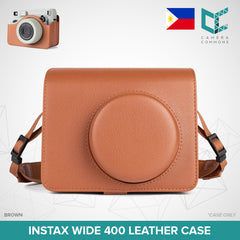 Leather Case Bag Cover Plain Colors for Fujifilm Instax Wide 400 Instant Film Camera PU-Leather