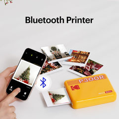 Kodak Mini 3 Retro Square 3"x3" Bluetooth Photo Printer Set 4PASS Borderless Print P300R