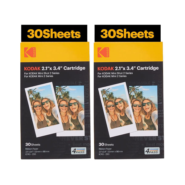 Kodak Mini Film Cartridge 2.1x3.4" Prints (60 Sheets) for Mini 2 Retro / Mini Shot Retro ICRG-230