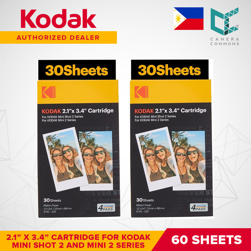 Kodak Mini Film Cartridge 2.1x3.4" Prints (60 Sheets) for Mini 2 Retro / Mini Shot Retro ICRG-230