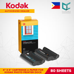 Kodak 4x6" Prints (80 Sheets) Film Cartridge Refill Photo Paper for Dock / Dock Plus PHC-80