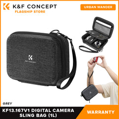 K&F Concept Urban Wander 1L Small Sling Bag for Digital Camera Accessories Waterproof Lightweight