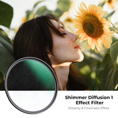 K&F Concept Shimmer Diffusion 1 Filter Optical Glass Glimmer Effect for Camera Lens Nano-X Series