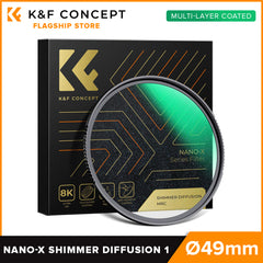 K&F Concept Shimmer Diffusion 1 Filter Optical Glass Glimmer Effect for Camera Lens Nano-X Series