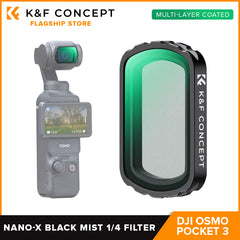 K&F Concept Black Mist Diffusion 1/4 Filter for DJI Osmo Pocket 3 Camera Lens Accessories