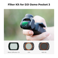 K&F Concept CPL + Black Mist 1/4 + ND2-32 Filter for DJI Osmo Pocket 3 Camera Lens Accessories