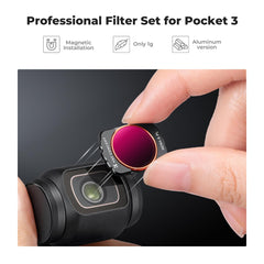 K&F Concept UV + CPL + ND16&PL + ND32&PL + ND64&PL + ND256&PL Filter for DJI Osmo Pocket 3 Cameras