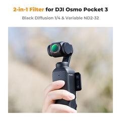 K&F Concept Black Mist 1/4 + ND2-32 Filter for DJI Osmo Pocket 3 Camera Lens Accessories