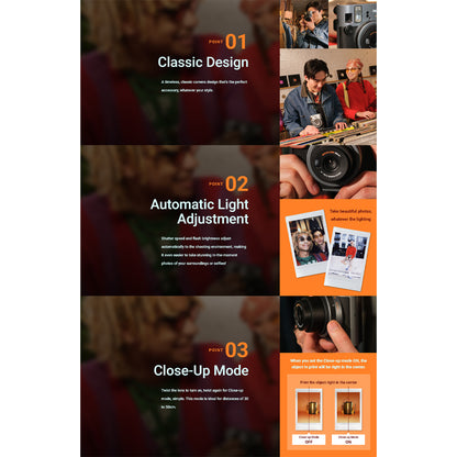 FUJIFILM Instax MINI 41 Instant Film Camera 60mm Lens Automatic Exposure and Flash Close-Up Mode