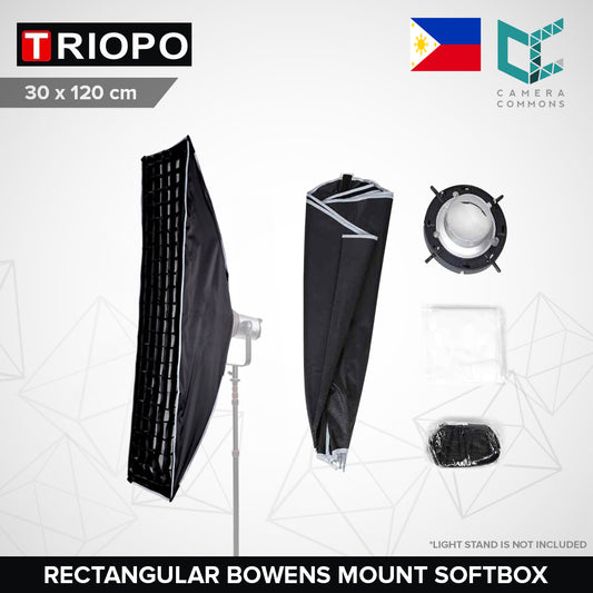 Triopo Rectangular Strip Softbox Quick Collapsible Bowens Mount Square 20x90cm / 30x120cm / 60x90cm