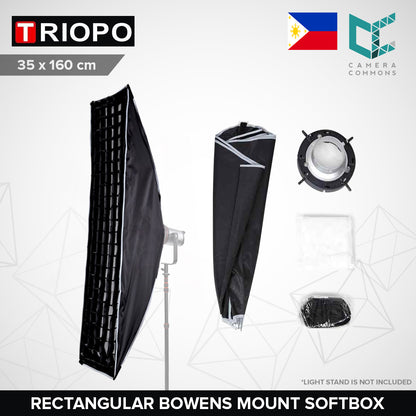 Triopo Rectangular Strip Softbox Quick Collapsible Bowens Mount Square 20x90cm / 30x120cm / 60x90cm