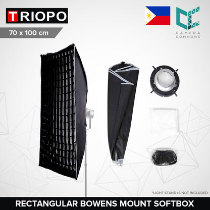 Triopo Rectangular Strip Softbox Quick Collapsible Bowens Mount Square 20x90cm / 30x120cm / 60x90cm