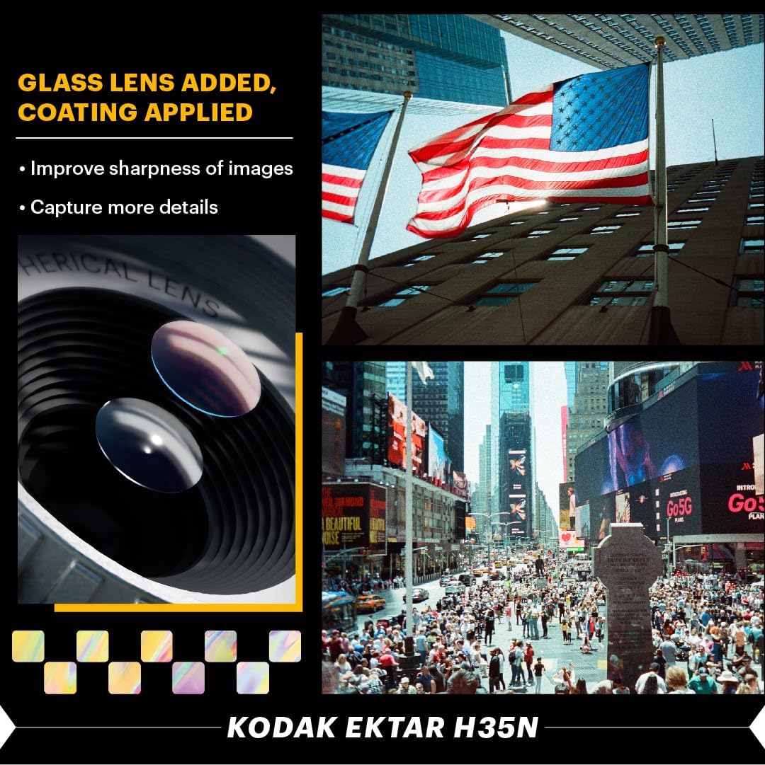 Kodak Ektar H35N x BT21 Limited Edition 35mm Half-Frame Reusable Film Analog Camera Package with BTS Line Friends