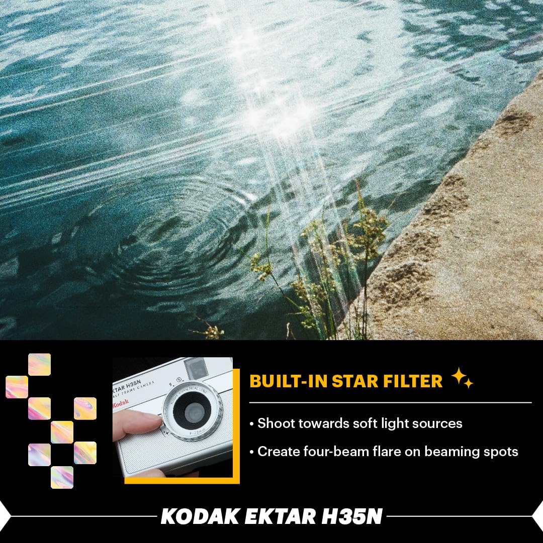 Kodak Ektar H35N x BT21 Limited Edition 35mm Half-Frame Reusable Film Analog Camera Package with BTS Line Friends