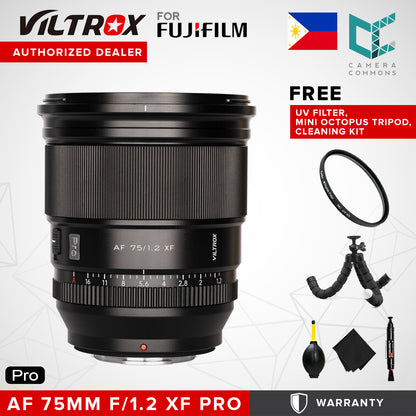 CLEARANCE Viltrox 75mm f/1.2 AF Pro Lens for Fujifilm X-Mount Mirrorless Cameras Ultra-Wide APSC