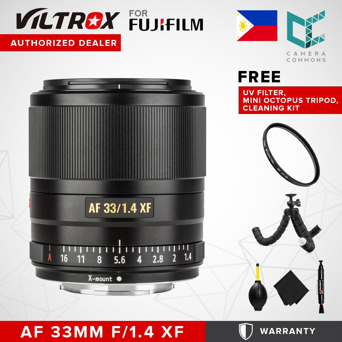 Viltrox AF 33mm f/1.4 XF Lens for FUJIFILM X X-Mount Camera