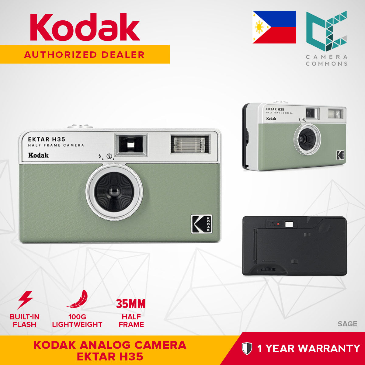 Kodak Ektar H35 35mm Half-Frame Film Analog Camera