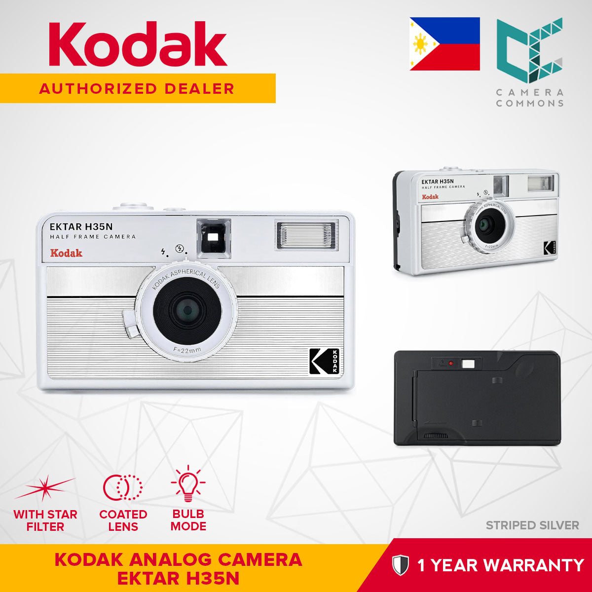 Kodak Ektar H35N 35mm Half-Frame Film Analog Camera