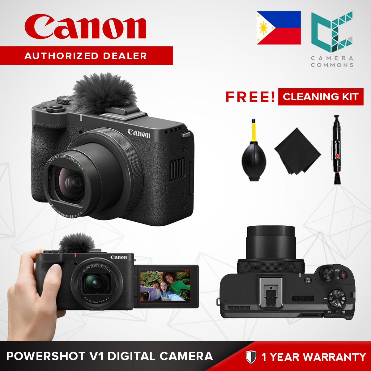 Canon PowerShot V1 Digital Camera with 16-50mm Equivalent f/2.8-4.5 Lens Point and Shoot