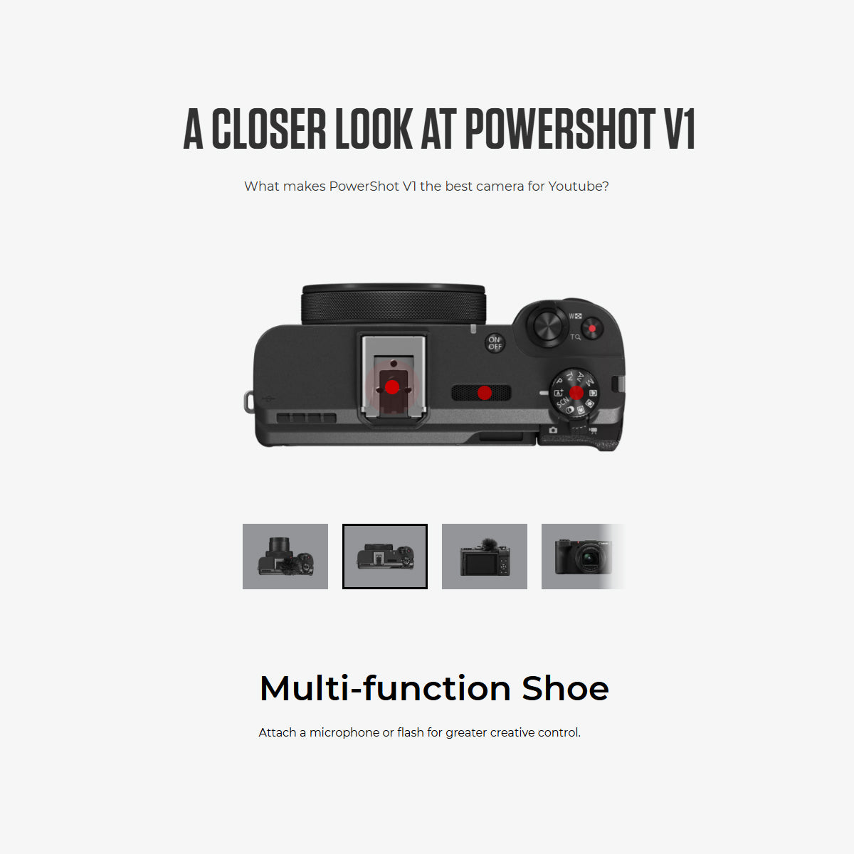 Canon PowerShot V1 Digital Camera with 16-50mm Equivalent f/2.8-4.5 Lens Point and Shoot