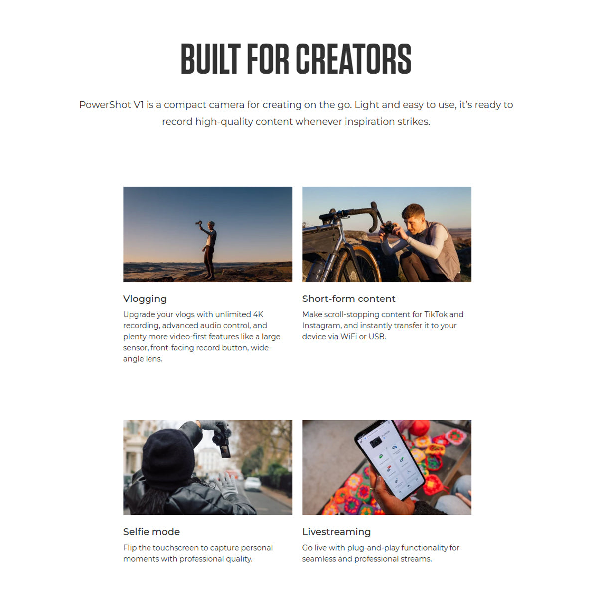 Canon PowerShot V1 Digital Camera with 16-50mm Equivalent f/2.8-4.5 Lens Point and Shoot