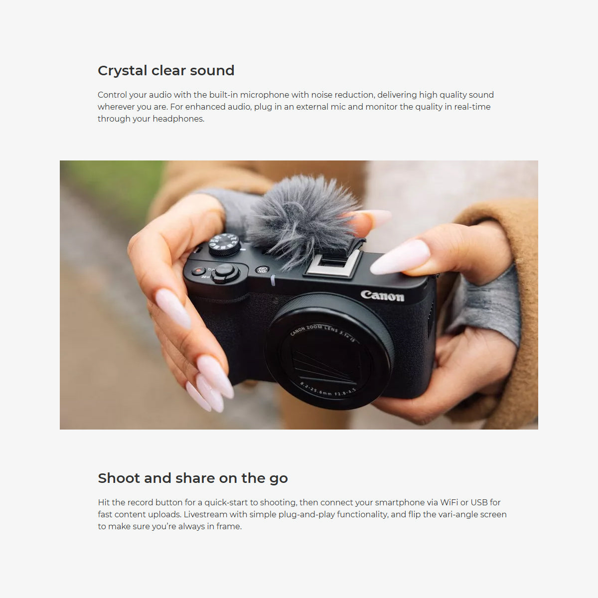 Canon PowerShot V1 Digital Camera with 16-50mm Equivalent f/2.8-4.5 Lens Point and Shoot