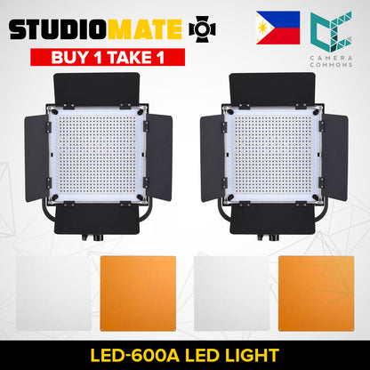 BUY 1 TAKE 1 STUDIOMATE SM37 LED-600A Studio/Outdoor Video Light with Barn doors