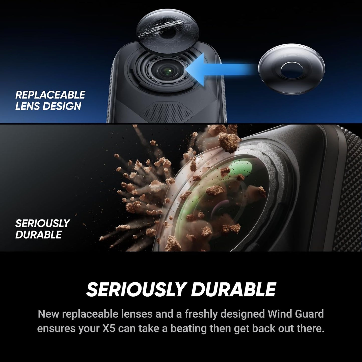 Insta360 X5 360 8K Action Camera 49' Waterproof FlowState Stabilization Wide-Angle Video 72MP Photos