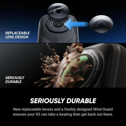 Insta360 X5 360 8K Action Camera 49' Waterproof FlowState Stabilization Wide-Angle Video 72MP Photos