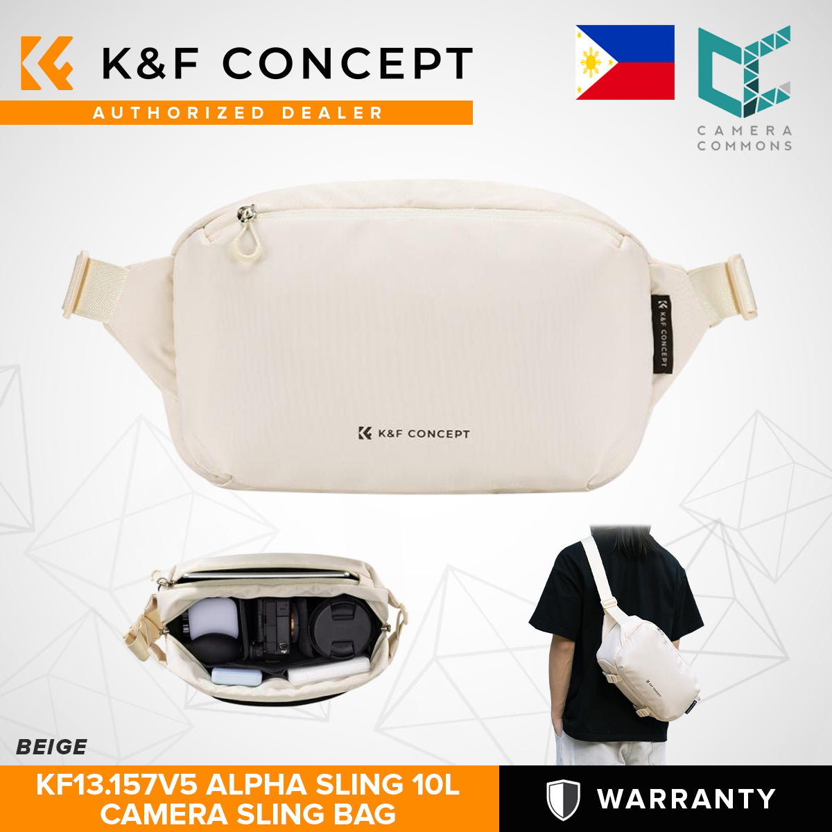 K&F Concept KF13.157V1 Alpha Sling Camera Bag Shoulder Bags 10L Photography KF13.157