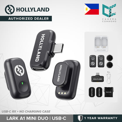 Hollyland Lark A1 Combo Wireless Mini Microphone 48kHz/24-bit 3-Level Noise Cancel Podcast Vlogging