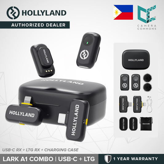 Hollyland Lark A1 Combo Wireless Mini Microphone 48kHz/24-bit 3-Level Noise Cancel Podcast Vlogging