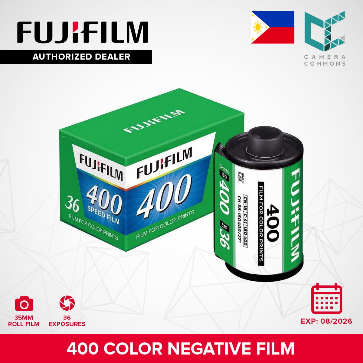 FUJIFILM Color Negative 200 / 400 Camera Film (35mm, 36 Exposures, C41 Process) C200 C400