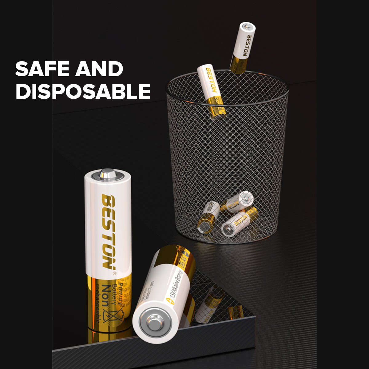 Beston Alkaline Batteries 1.5V AA LR6 / AAA LR03 Disposable Battery