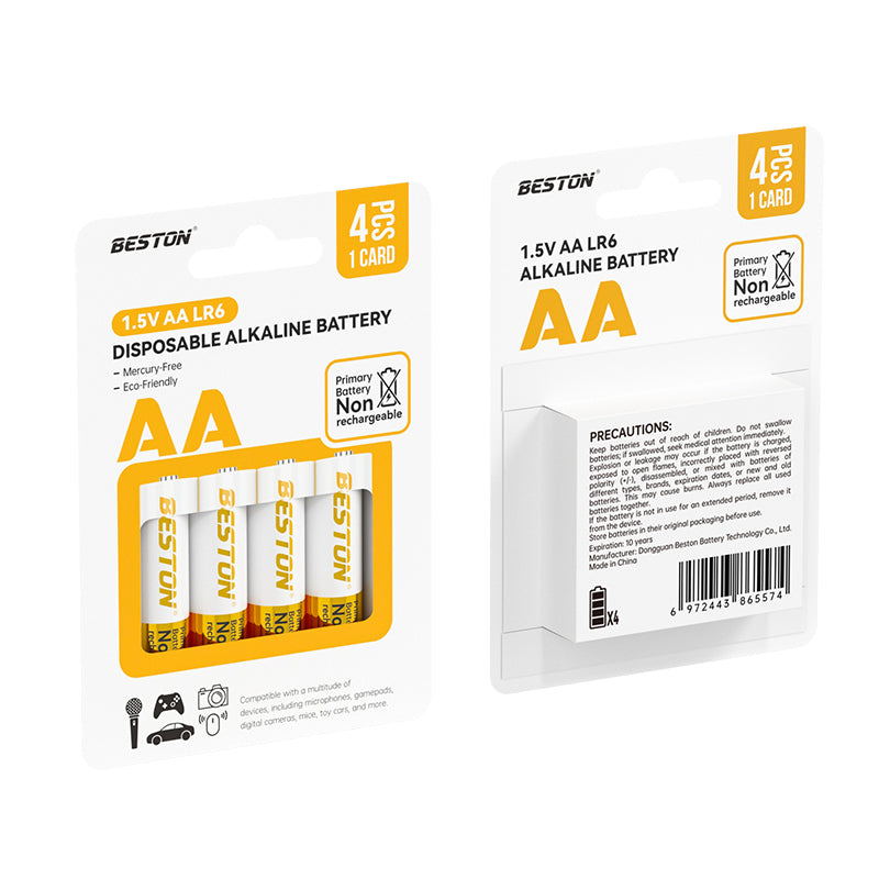 Beston Alkaline Batteries 1.5V AA LR6 / AAA LR03 Disposable Battery