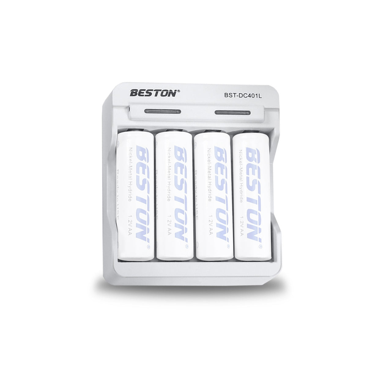 Beston DC401L 4 Bay AA / AAA 1.2V NI-MH / NI-CD Battery LED Charger Micro USB Port BST-DC401L