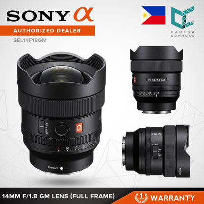 Sony FE 14mm f/1.8 GM Lens E-Mount Full-Frame Internal Focus for Sony Mirrorless Cameras