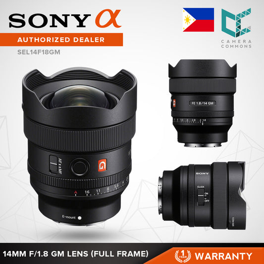 Sony FE 14mm f/1.8 GM Lens E-Mount Full-Frame Internal Focus for Sony Mirrorless Cameras