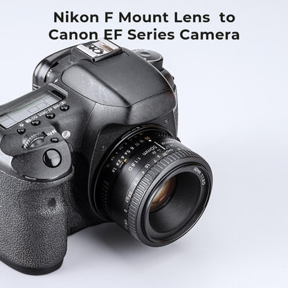 K&F Concept Lens Mount Adapter NIK F-EF Nik AI/F AI-S Lens to Canon EOS EF/EF-S Cameras