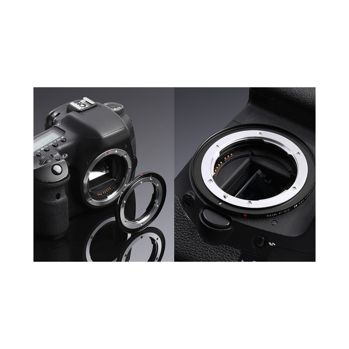 K&F Concept Lens Mount Adapter NIK F-EF Nik AI/F AI-S Lens to Canon EOS EF/EF-S Cameras