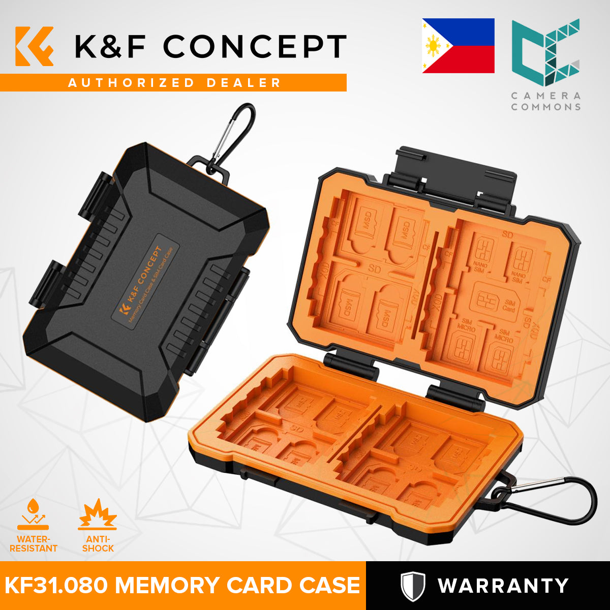 K&F Concept Memory Card and Battery Case SD Card Holder Camera Accessories Multi-function