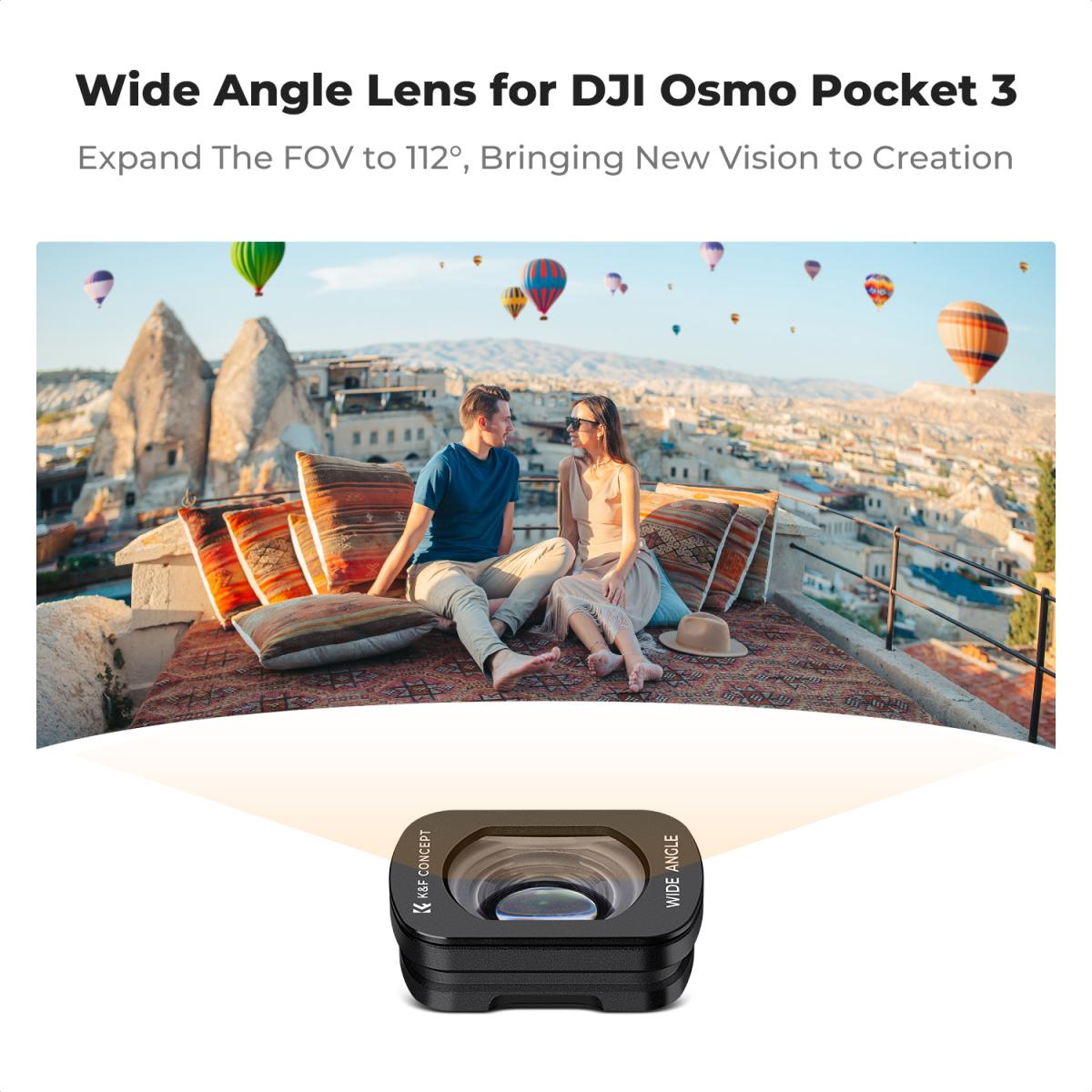 K&F Concept Filters for DJI Osmo Pocket 3 ND8&PL-ND64&PL ND4-ND32 CPL Black Mist 1/4 Wide Angle