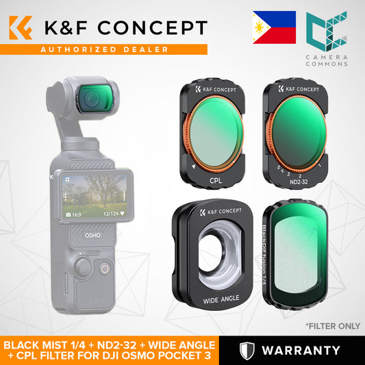 K&F Concept Filters for DJI Osmo Pocket 3 ND8&PL-ND64&PL ND4-ND32 CPL Black Mist 1/4 Wide Angle