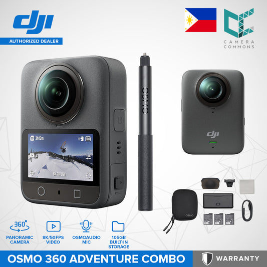 DJI Osmo 360 Action Camera (Standard/Adventure Combo) 8K 50fps 120MP OsmoAudio Mic Low Light