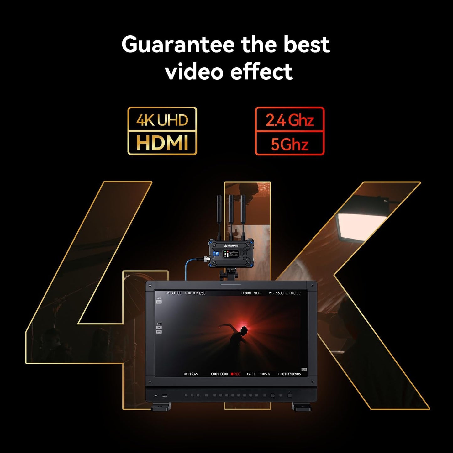 Hollyland Pyro S 4K HDMI/SDI Wireless Video Transmission System Transmitter and Receiver Set